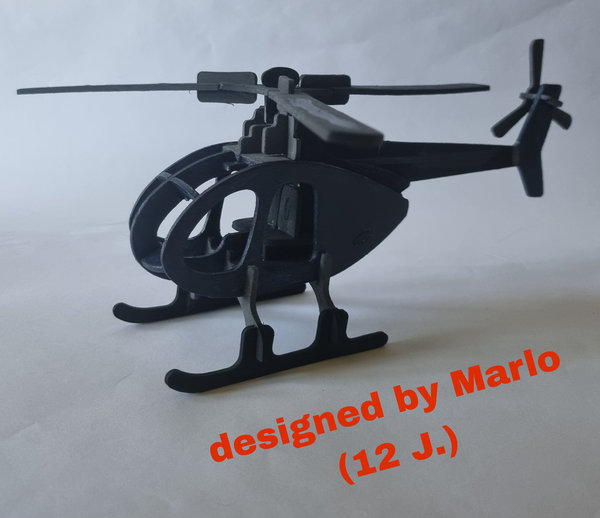 3D Holzbau-Puzzle Hubschrauber