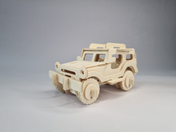 3D Holzbau-Puzzle Jeep