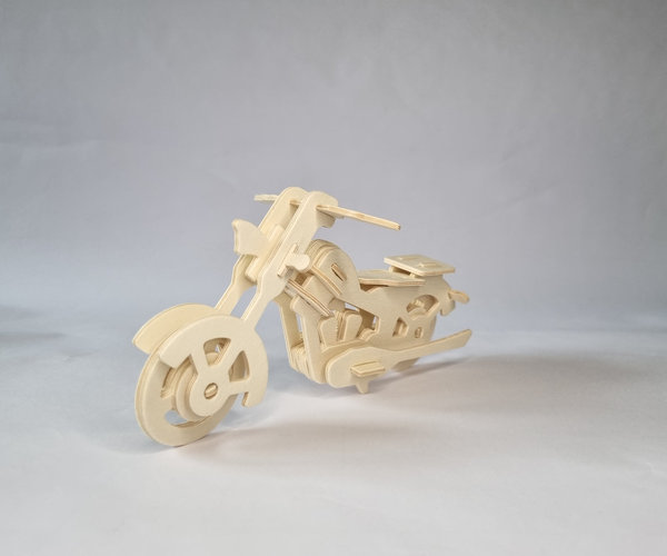 3D Holzbau-Puzzle Motorrad